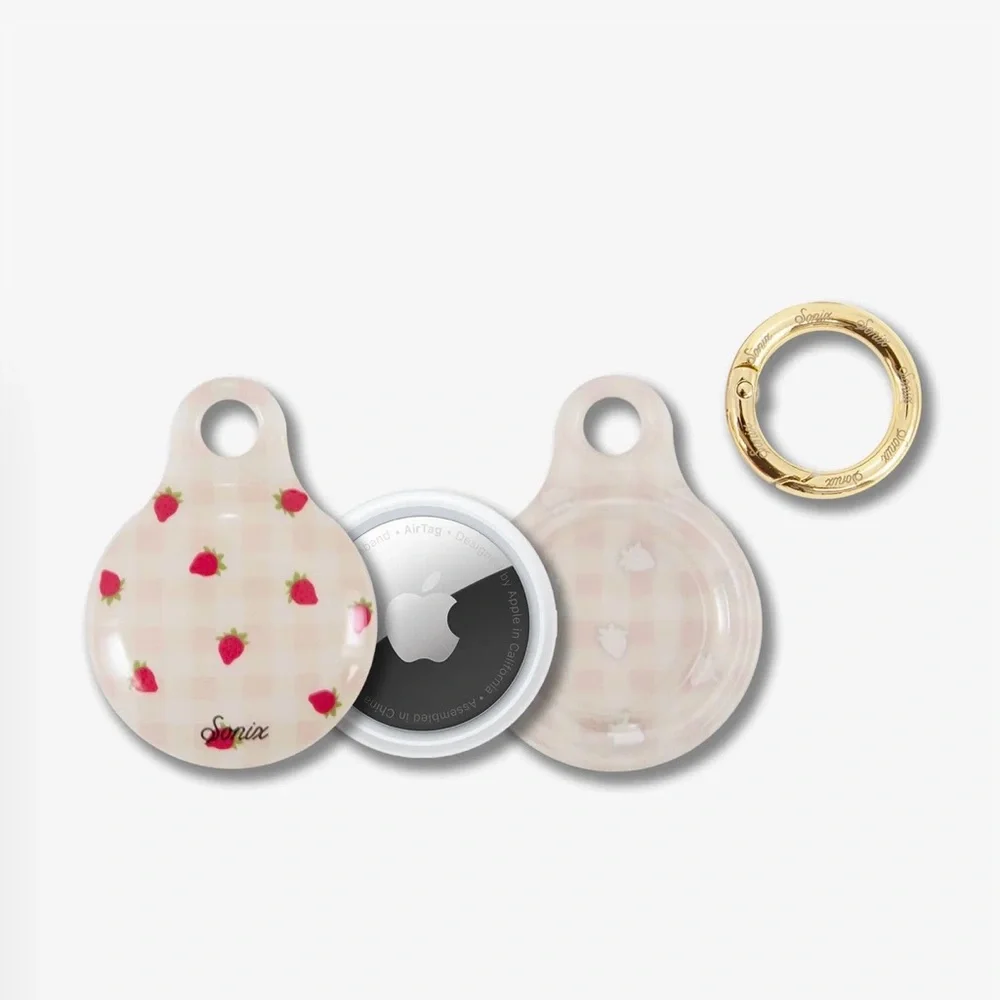 Sonix Strawberry Gingham AirTag Cover